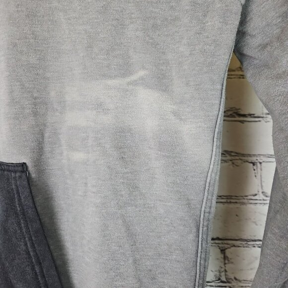 The North Face Hoodie Sweatshirt Men's XXL Gray Black Kangaroo Pocket Grunge - Picture 5 of 10